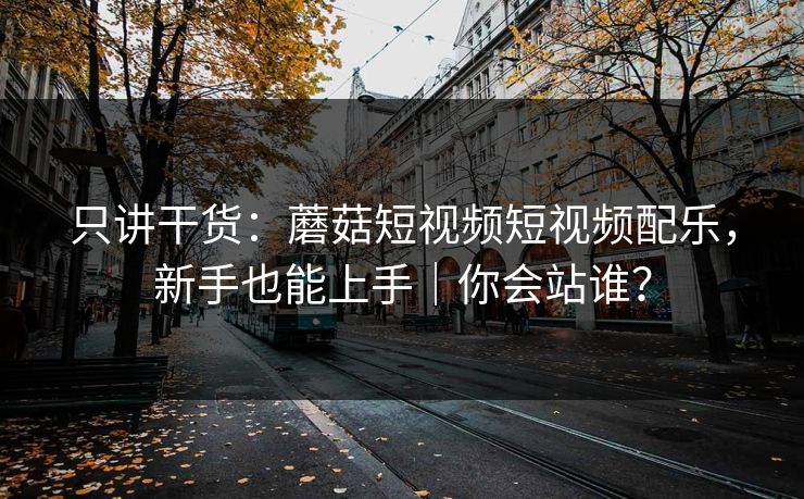 只讲干货：蘑菇短视频短视频配乐，新手也能上手｜你会站谁？